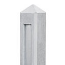 Berton©-paal wit/grijs, diamantkop 10x10x145cm eindmodel Hunze-serie   