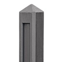 Berton©-paal antraciet, diamantkop 10x10x145cm T-model Hunze-serie   