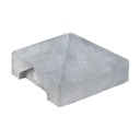 Berton©-afdekpet wit/grijs diamantkop 14x14x5cm hoekmodel    