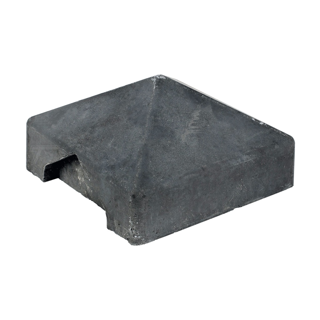Berton©-afdekpet antraciet diamantkop 14x14x5cm eindmodel    
