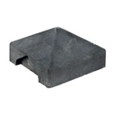 Berton©-afdekpet antraciet diamantkop 14x14x5cm eindmodel    