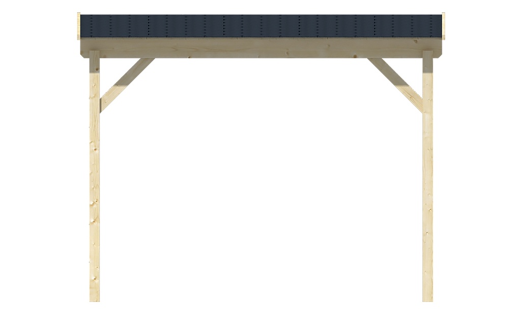 Zijluifel B150xD275cm Prijs exclusief dakbedekking - dient apart besteld te worden Dakleer: 10 m² / Shingles: 6 m²  