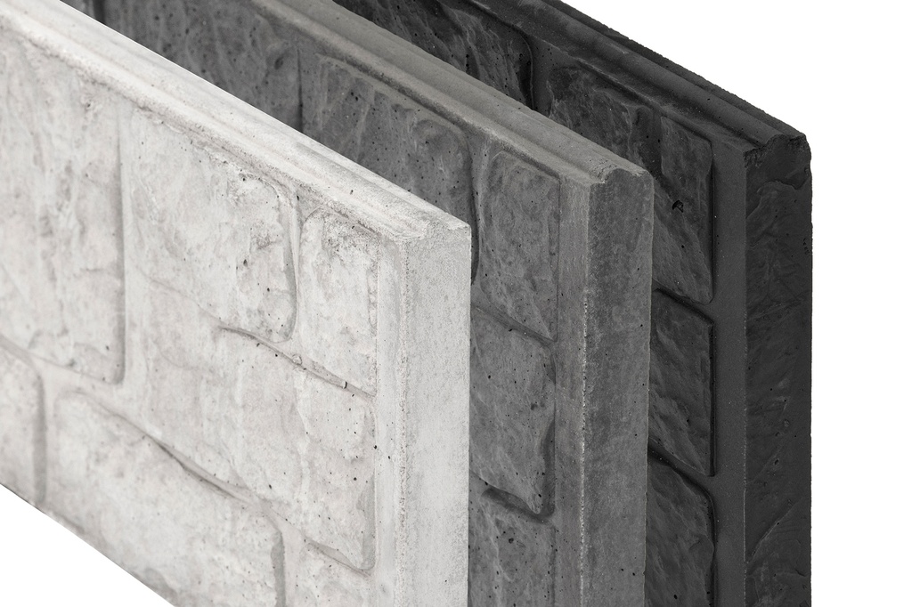 Berton©-motiefplaat smal gecoat H36xD4.8xL184cm romeins motief    