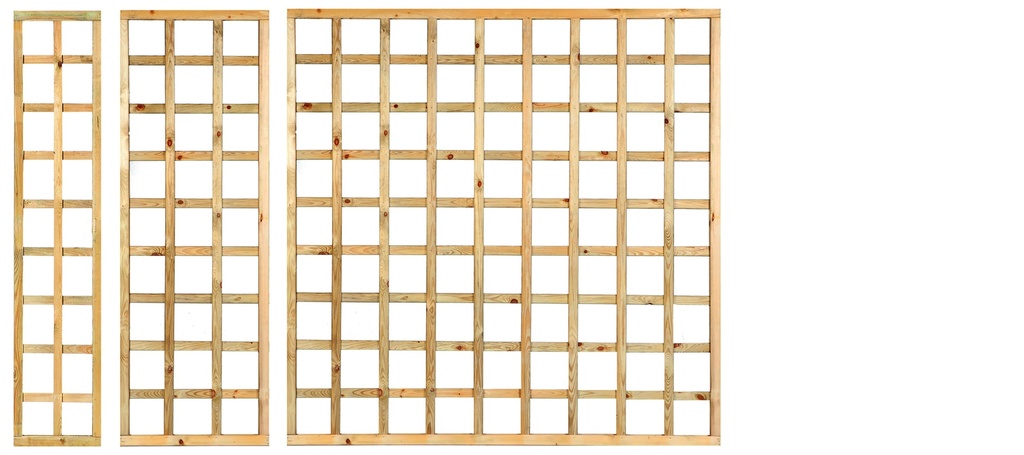 Trellis, rechte lamellen met lijst H180xB40cm  lamel:  1,3x4,0cm  