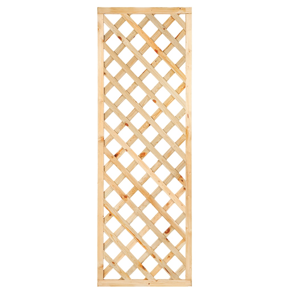 Trellis, diagonale lamellen met lijst H180xB60cm  lamel:  1,3x4,0cm  