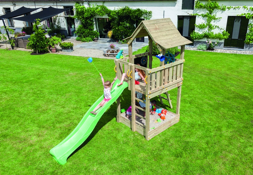 *Blue rabbit Toren Pagoda platform hoogte 150cm dus geschikt voor glijbaan 3 mtr geen houtpakket inbegrepen 