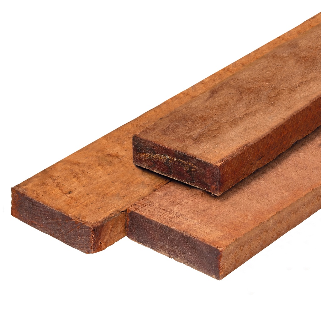 Hardhouten staander/ligger 4.0x9.0x300cm fijnbezaagd  houtsoort: Massaranduba  