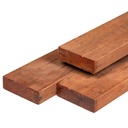 Hardhout timmerhout kunstmatig gedroogd 4.4x14.5x305cm geschaafd 4rh, 2xv 2 brede zijden met 2x V-groef houtsoort: Keruing  