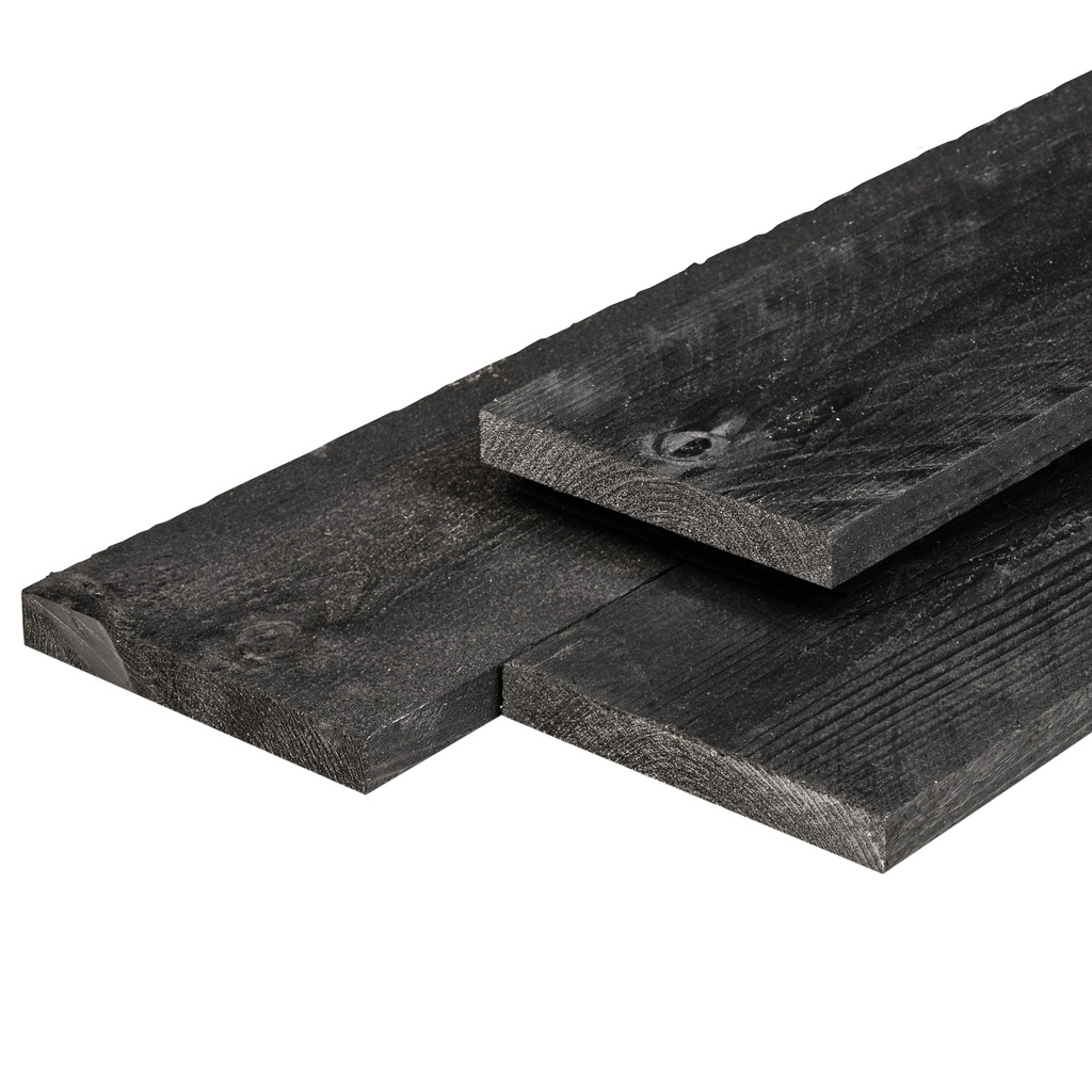 Douglas kantplank zwart geïmpregneerd 1.6x14.0x180cm fijnbezaagd    