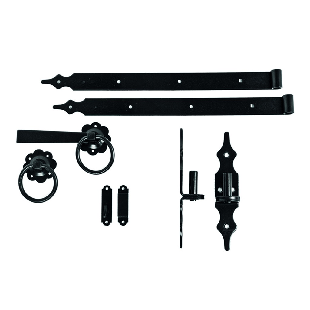 [P019792-39.0220] Hengen Blackline set - 2x 60cm hang+sluit+ijzerwaren   