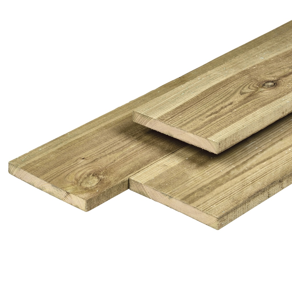 [P002780-37.1631P] ME grenen tuinplank geïmpregneerd 1.6x14.0x310cm geschaafd